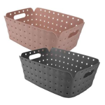 Plastic Basket - Square Pattern (37x25x13cm)